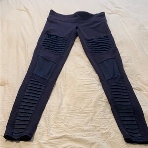 ALO Yoga Navy Moto Leggings